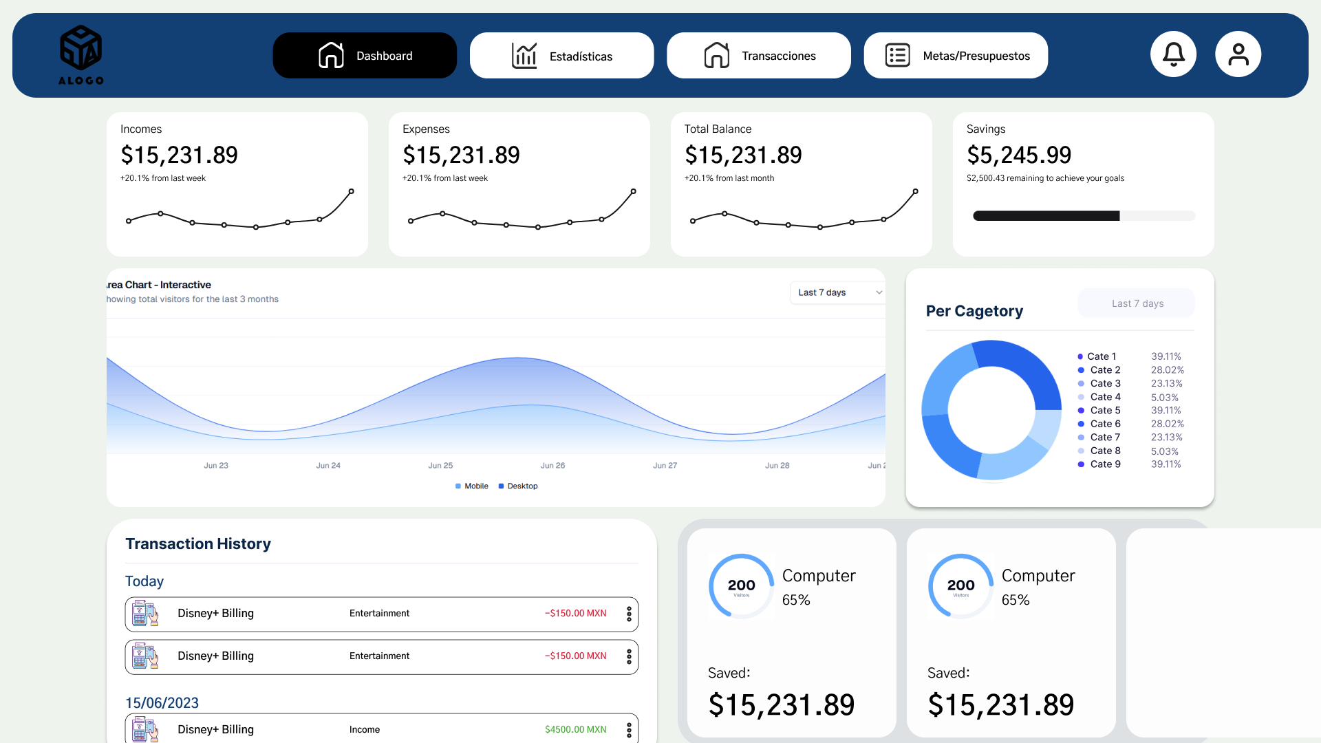BudgetLookout vista previa del proyecto 1