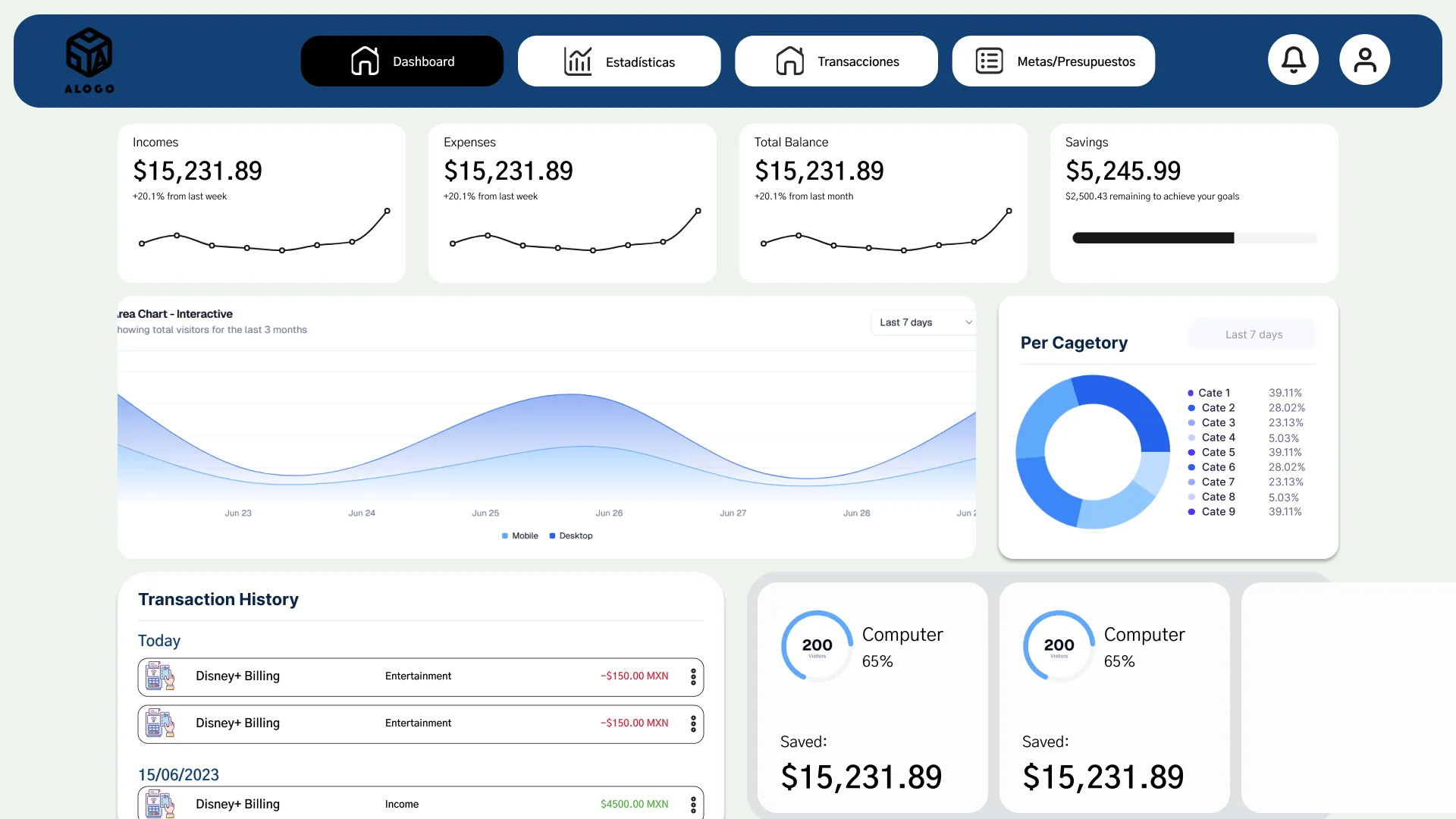 BudgetLookout vista previa del proyecto